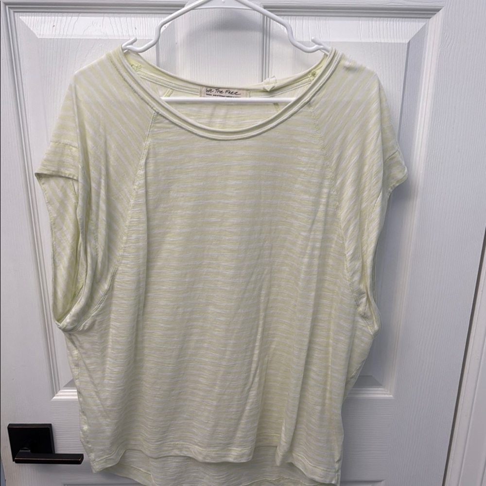 We The Free Cream Boxy Short Sleeve T-Shirt